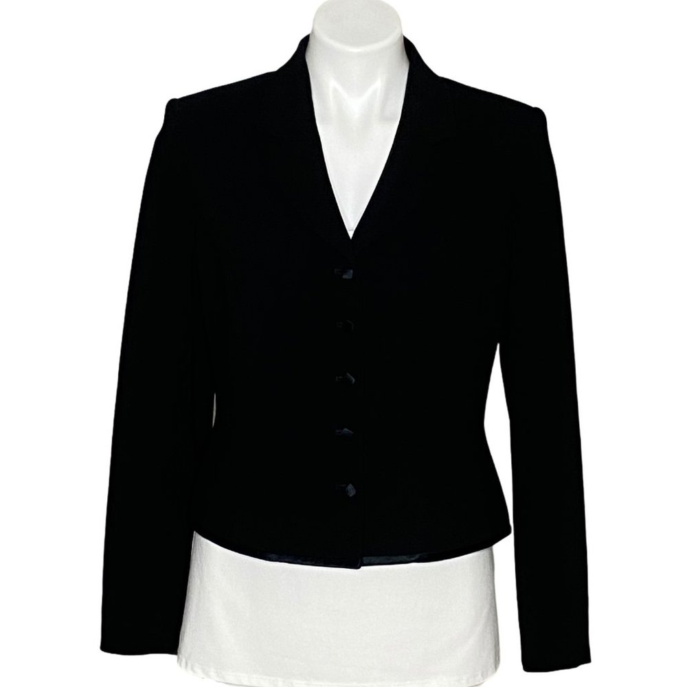 Albert Nipon Classic Black Jacket, Size 8